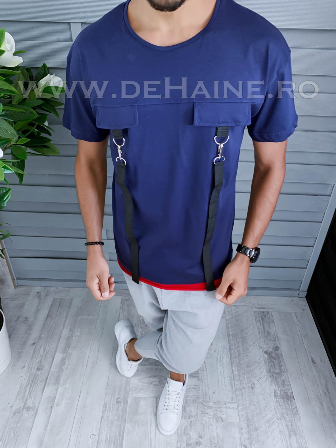 Tricou barbati bleumarin slim fit vagabond b1944 p4-1